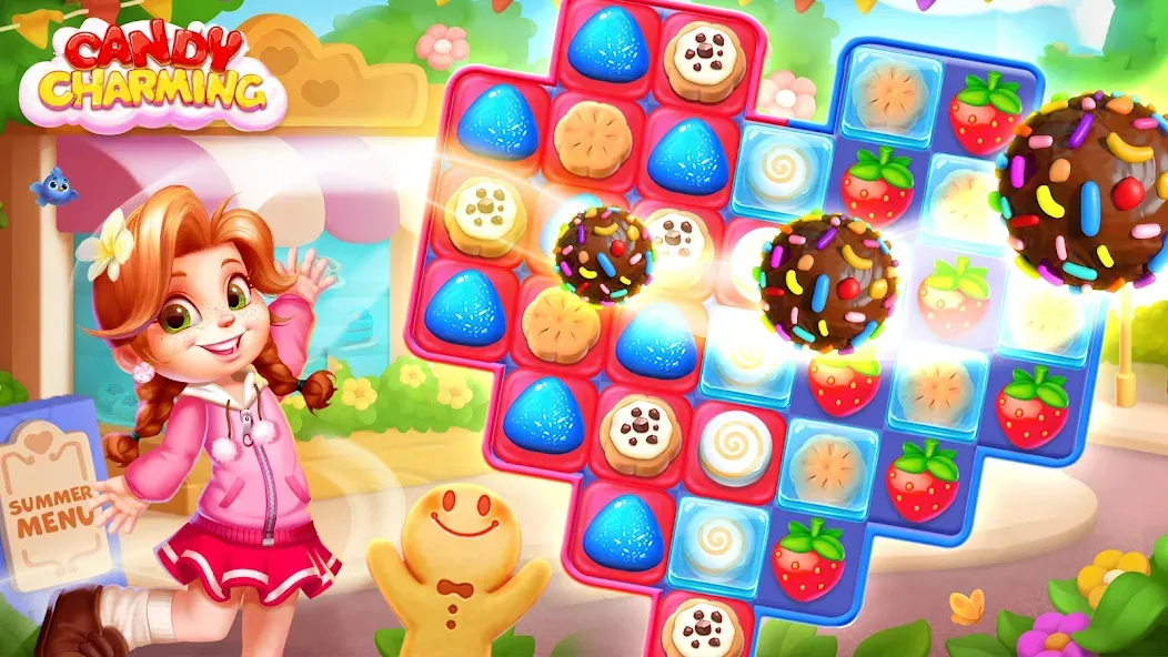 Скачать Candy Charming - Match 3 Games [MOD: безлимитные жизни и подсказки] на телефон — скриншот 5