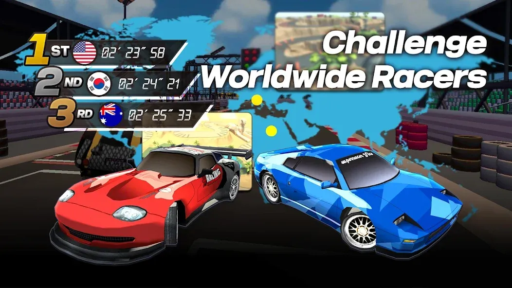 Drift Rally Boost ON [MOD: безлимитные деньги и нитро] — Скачать бесплатно (APK) — скриншот 3