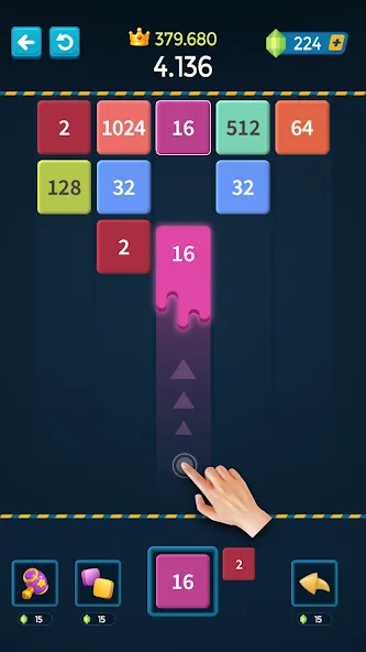 1M - Merge Number Block Puzzle [MOD: безлимитные деньги и подсказки] — Скачать бесплатно (APK) — скриншот 1
