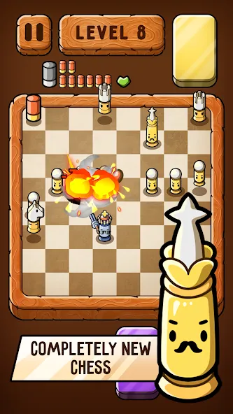 Взломанная Bullet Chess: Board Shootout [MOD: безлимитные деньги и патроны] на Андроид — скриншот 3