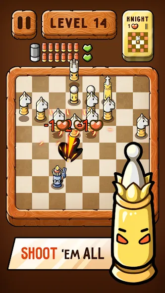 Взломанная Bullet Chess: Board Shootout [MOD: безлимитные деньги и патроны] на Андроид — скриншот 5