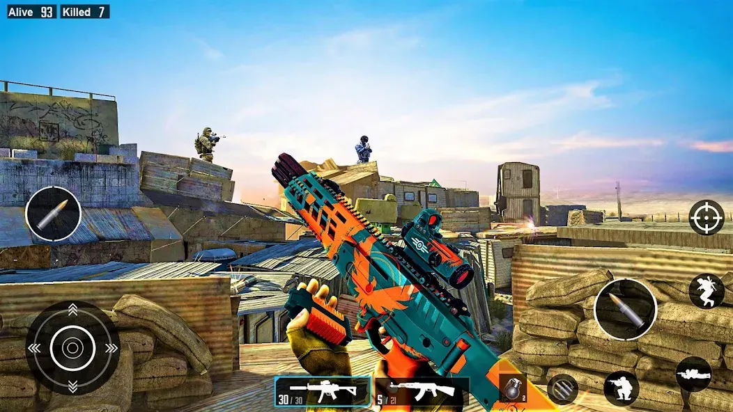 Скачать Commando Gun Shooting Games [MOD: безлимитные патроны и здоровье] — скриншот 4