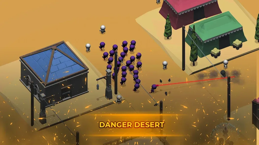 Crowd War - Action Game [MOD: безлимитные монеты и усиленная армия] — Скачать бесплатно (APK) — скриншот 5