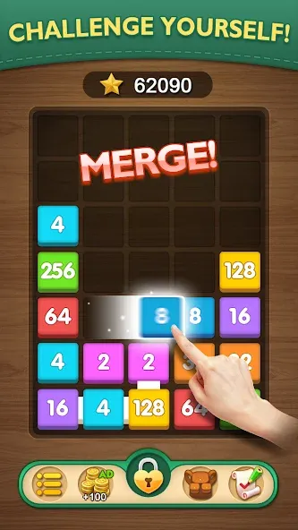 Скачать Merge Puzzle - Number Games [MOD: безлимитные монеты и подсказки] на телефон — скриншот 2