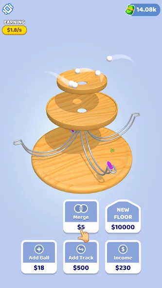 Взломанная Spinning Balls [MOD: без рекламы и бесконечные жизни] на Андроид — скриншот 2