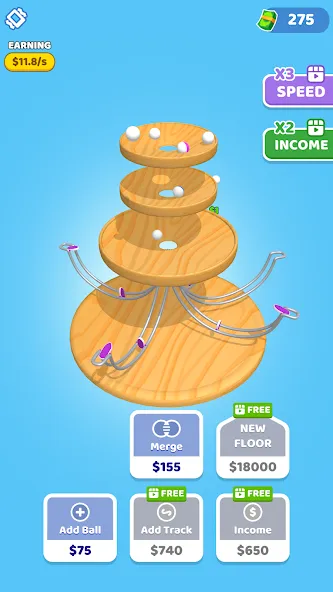 Взломанная Spinning Balls [MOD: без рекламы и бесконечные жизни] на Андроид — скриншот 5