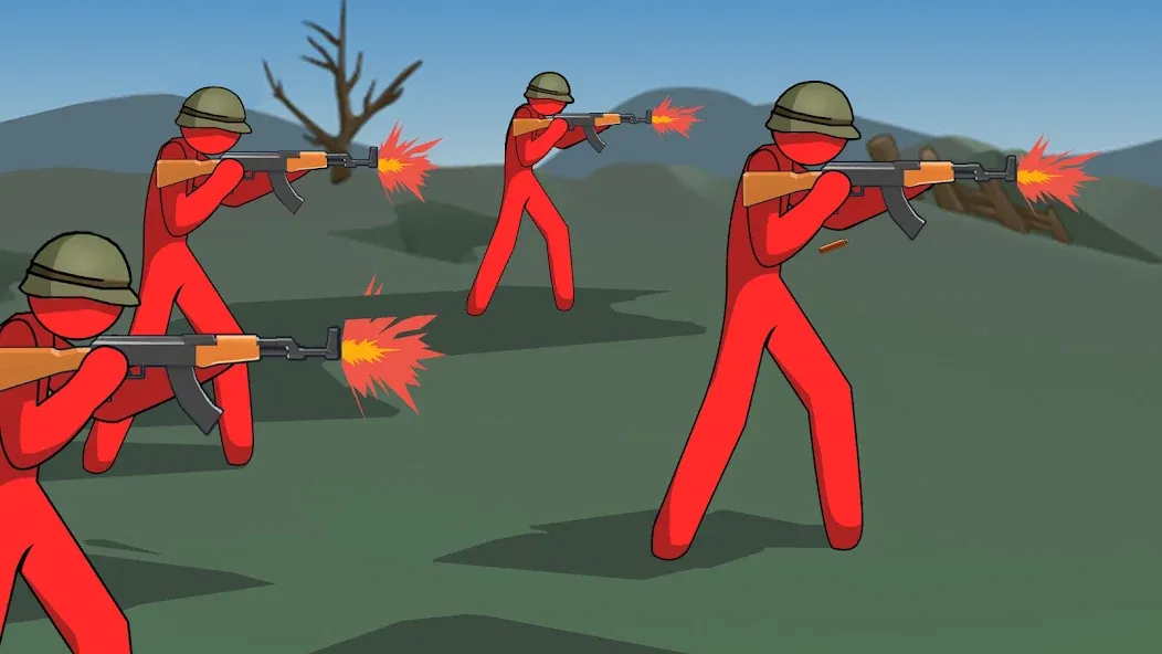 Stickman History Battle [MOD: безлимитные ресурсы и мощная армия] (Бесплатно / APK) — скриншот 1