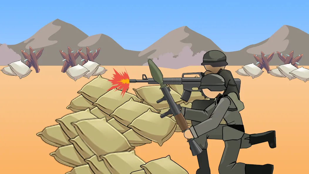 Скачать Stickman WW2 [MOD: безлимитные деньги и оружие] на телефон — скриншот 2
