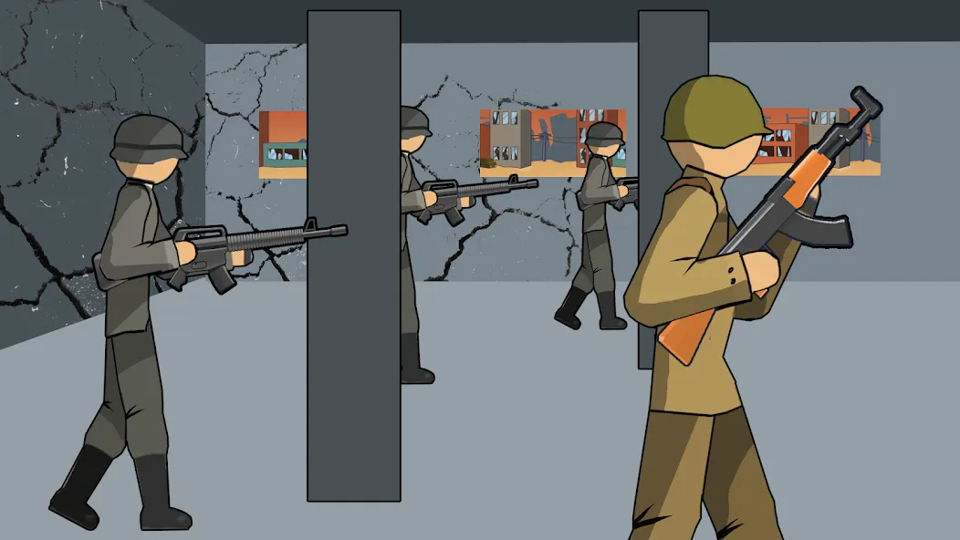 Скачать Stickman WW2 [MOD: безлимитные деньги и оружие] на телефон — скриншот 4