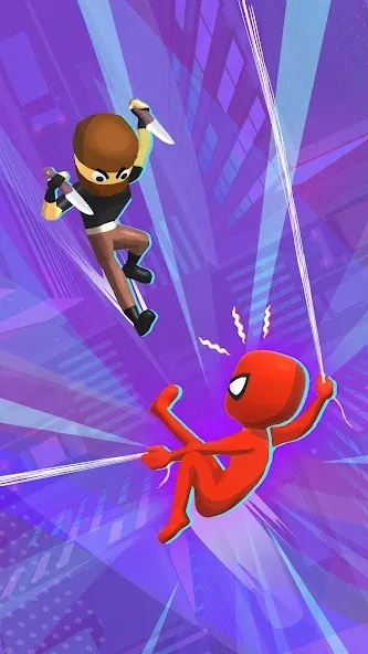 Взломанная Web Master: Stickman Superhero [MOD: безлимитные деньги и усиленный герой] на Андроид — скриншот 1