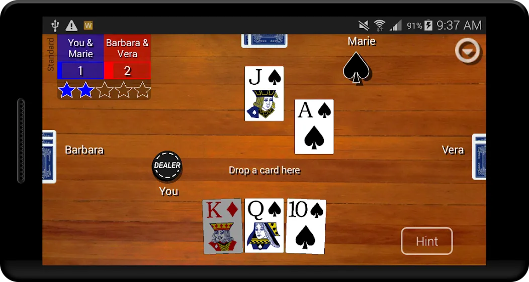 Скачать взлом Euchre Card Classic [MOD: безлимитные подсказки и монеты] — скриншот 2