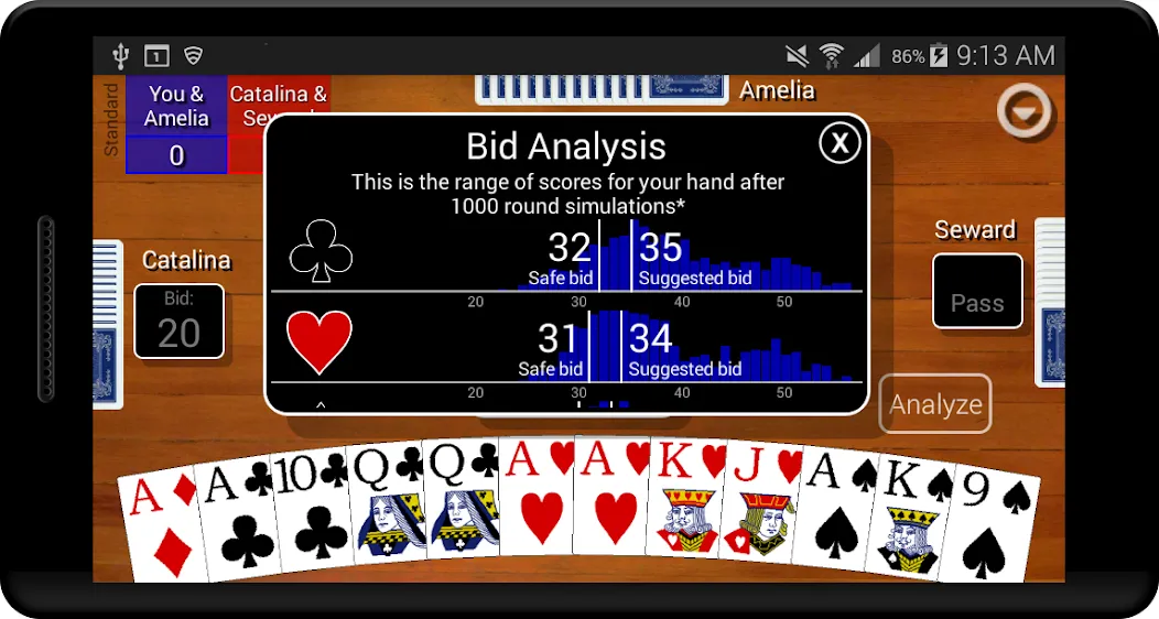 Скачать взлом Pinochle Classic [MOD: классическая карточная игра без рекламы] — скриншот 3