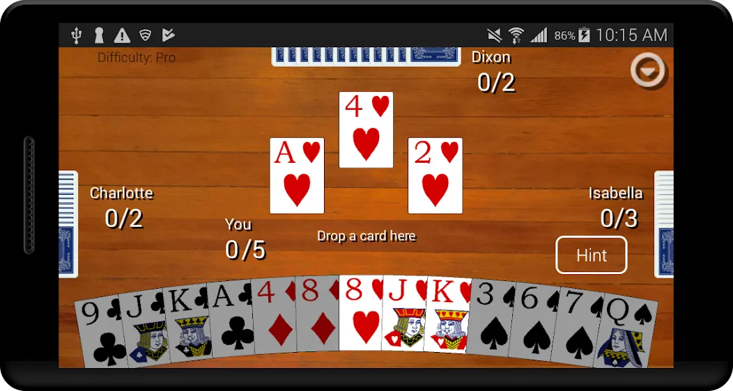 Скачать Spades Card Classic [MOD: без рекламы и бесконечные подсказки] — скриншот 3