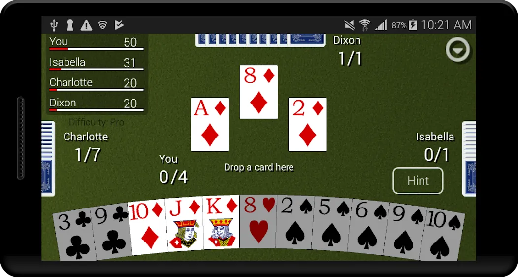 Скачать Spades Card Classic [MOD: без рекламы и бесконечные подсказки] — скриншот 5