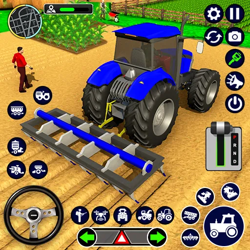 Real Tractor Driving Simulator [MOD: реалистичное управление трактором без рекламы] последняя версия — скриншот 1