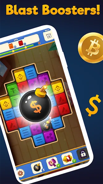 Скачать Crypto Blocks Puzzle Challenge [MOD: безлимитные монеты и подсказки] — скриншот 3