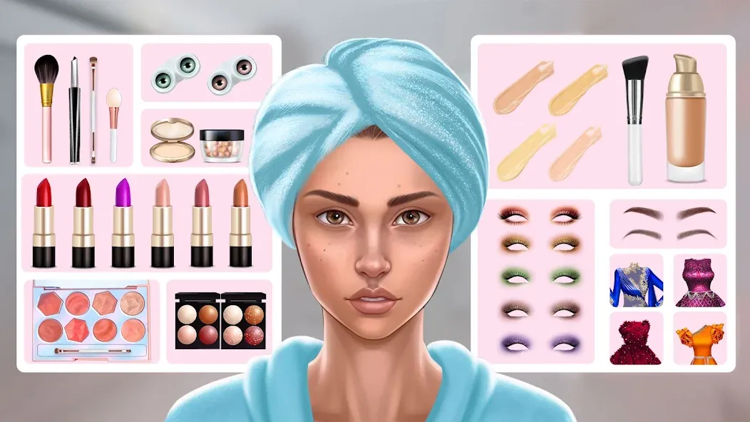 Взломанная DIY Makeup: Beauty Makeup Game [MOD: все макияжи и аксессуары открыты] на Андроид — скриншот 4