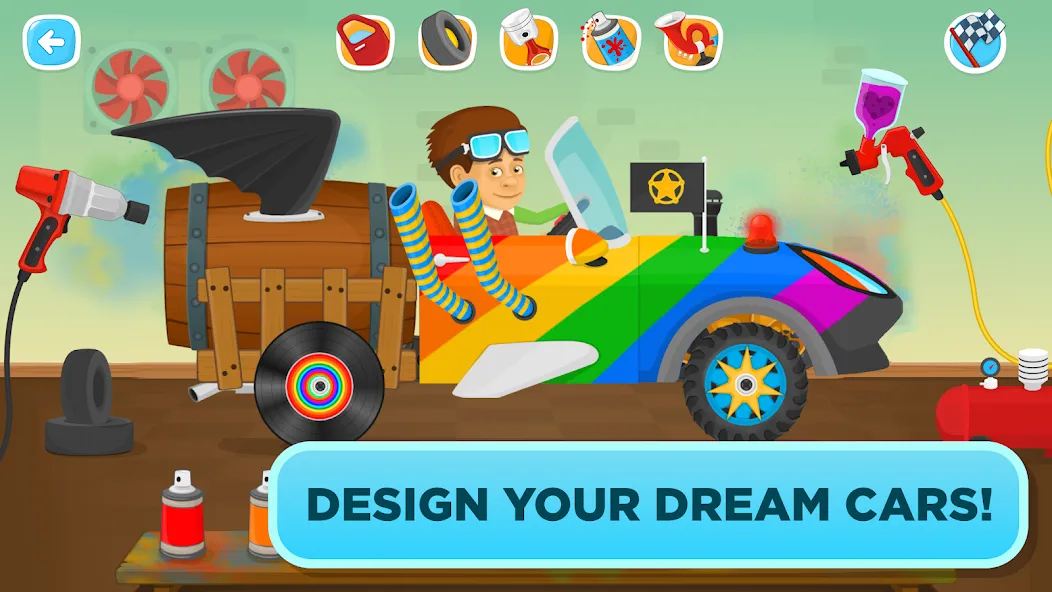 Скачать взлом Garage Master - games for kids [MOD: все машины открыты и много денег] — скриншот 3