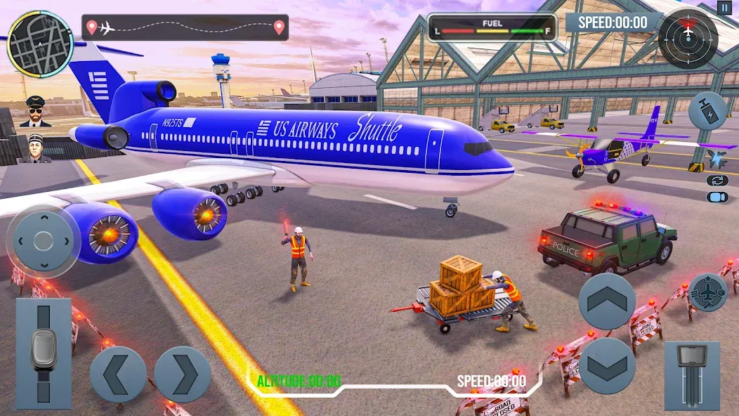 Airplane Simulator Plane Games [MOD: безлимитные деньги и топливо] на Андроид — скриншот 2