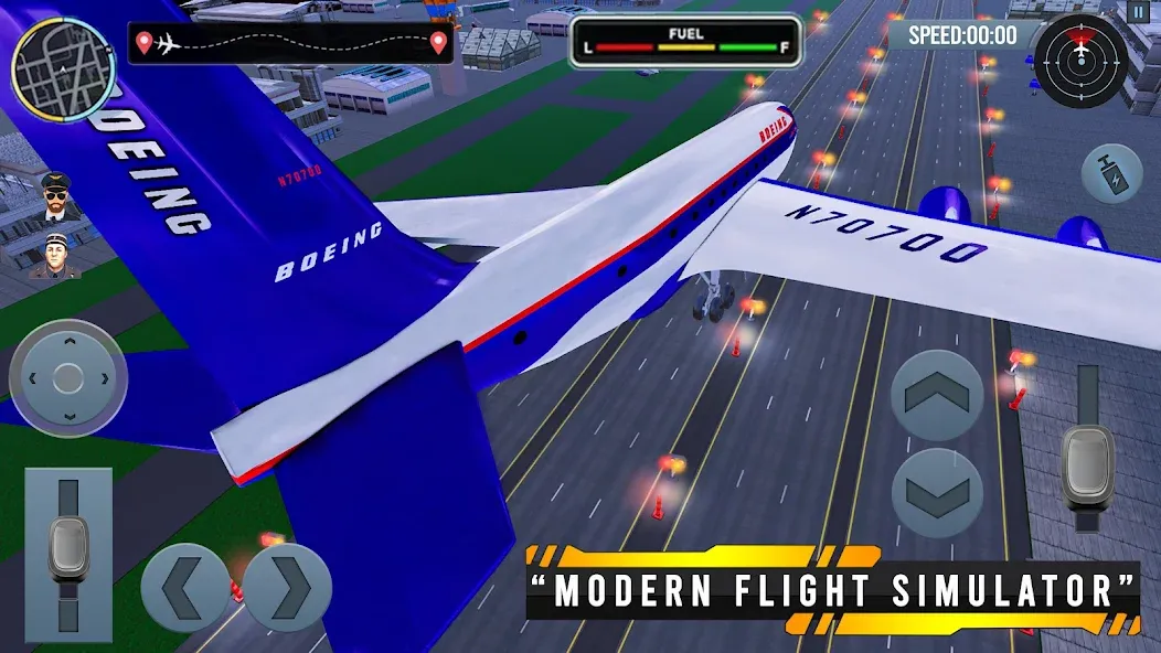 Airplane Simulator Plane Games [MOD: безлимитные деньги и топливо] на Андроид — скриншот 3
