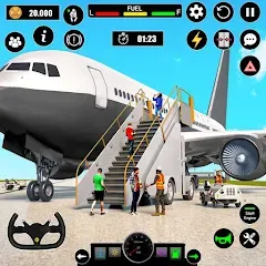 Airplane Simulator Plane Games [MOD: безлимитные деньги и топливо] на Андроид