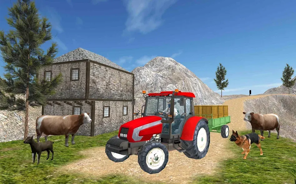 Скачать Tractor Driver 3D Farming Sim [MOD: безлимитные деньги и открыта техника] — скриншот 1
