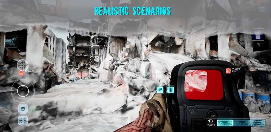 Shooter War WW3 CoopValor 2056 [MOD: безлимитные патроны и здоровье] на Андроид — скриншот 2