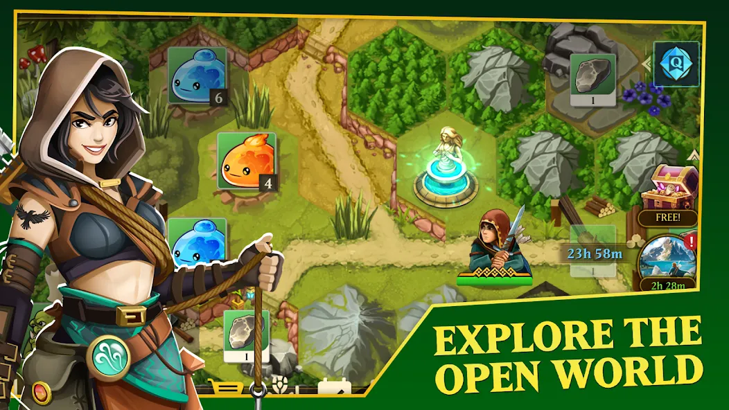 Hero Legacy: Adventure RPG [MOD: много золота и усиленные герои] — Скачать бесплатно (APK) — скриншот 1