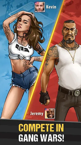 Скачать The Gang: Street Mafia Wars [MOD: безлимитные деньги и оружие] на телефон — скриншот 1