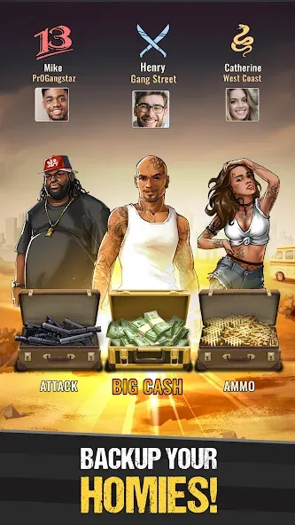 Скачать The Gang: Street Mafia Wars [MOD: безлимитные деньги и оружие] на телефон — скриншот 5