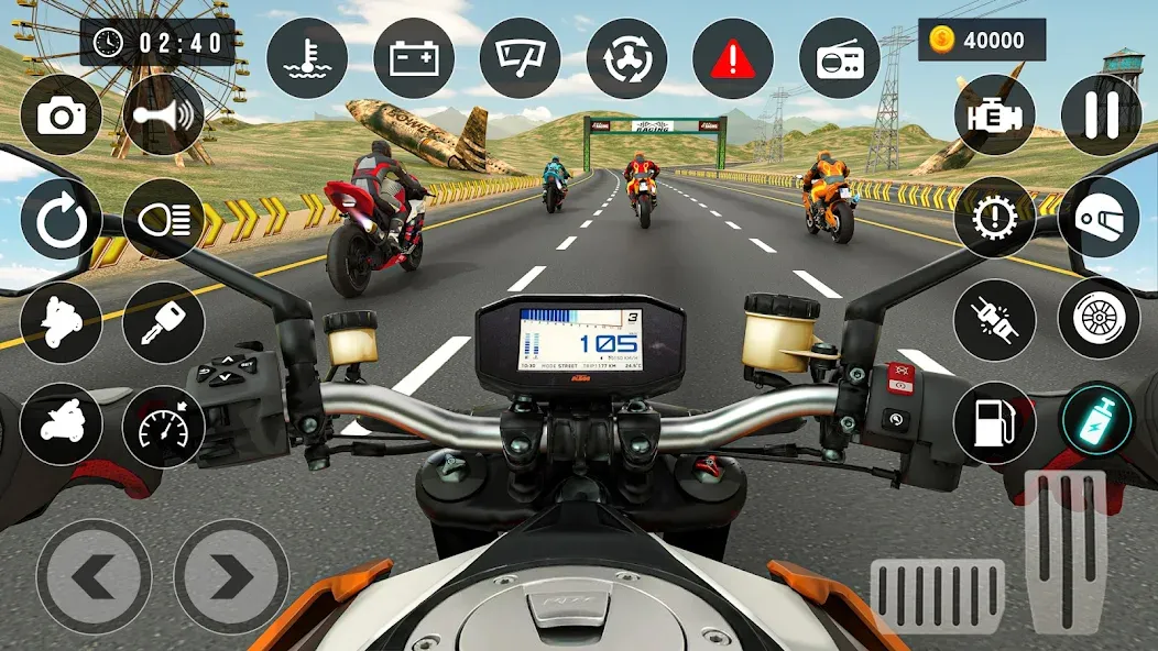 Скачать Bike Racing Games - Bike Game [MOD: безлимитные деньги и топливо] — скриншот 2