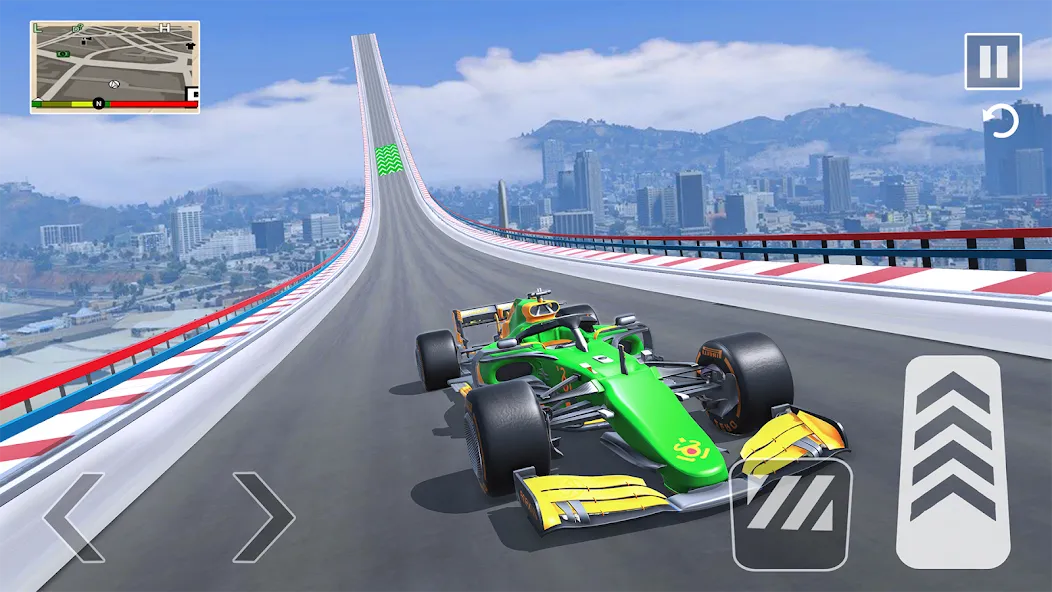 Скачать взлом Formula Car Stunt - Car Games [MOD: безлимитные деньги и все машины открыты] — скриншот 4