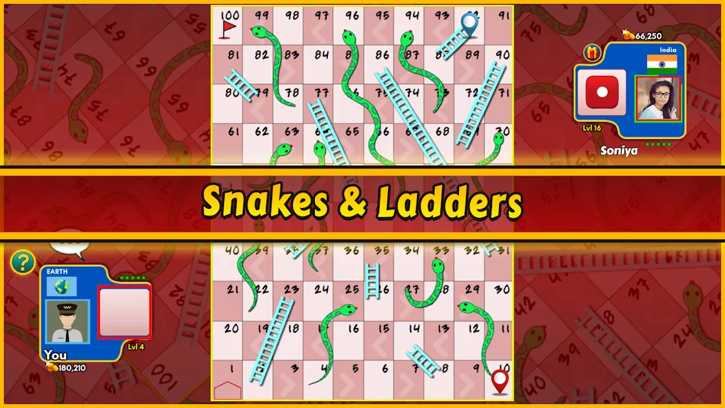 Snakes and Ladders King [MOD: безлимитные монеты и все уровни] — Скачать бесплатно (APK) — скриншот 3