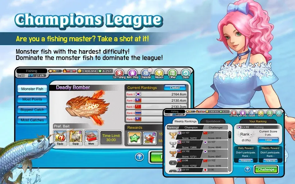 Fishing Superstars [MOD: много денег и редких рыб] (Бесплатно / APK) — скриншот 4