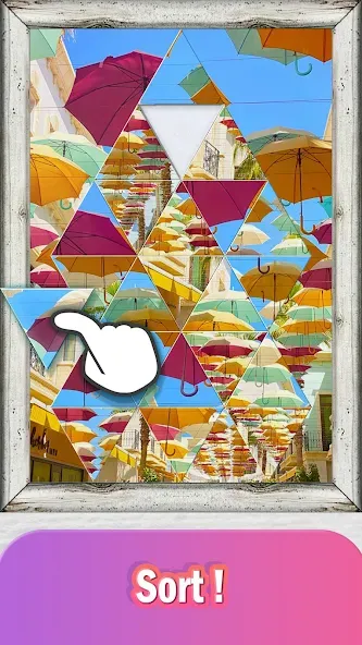Jigsort Puzzles [MOD: безлимитные подсказки и открыты все уровни] на Андроид — скриншот 2