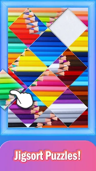 Jigsort Puzzles [MOD: безлимитные подсказки и открыты все уровни] на Андроид — скриншот 4