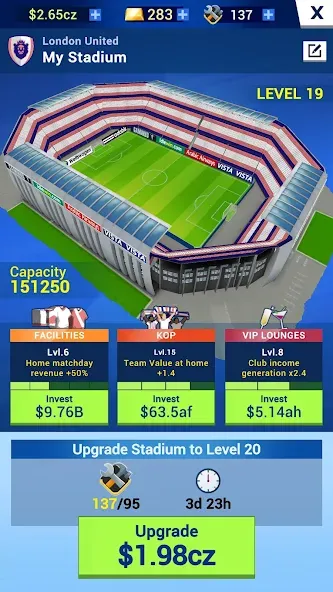 Idle Eleven - Soccer tycoon [MOD: безлимитные деньги и все команды] (Бесплатно / APK) — скриншот 3
