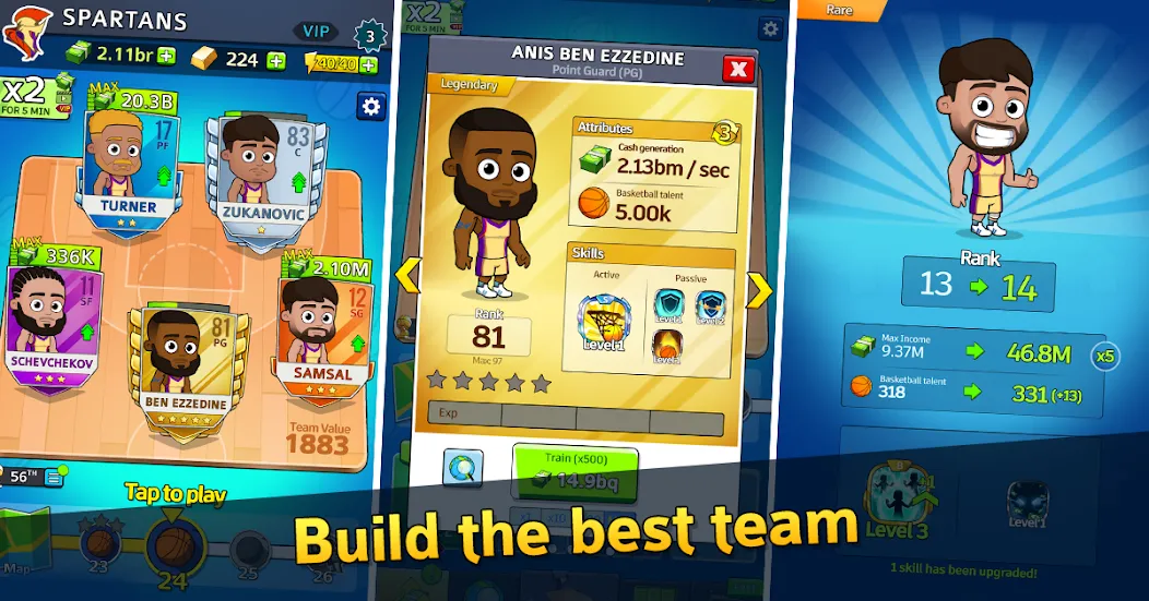 Idle Five Basketball tycoon [MOD: безлимитные деньги и открыты все уровни] последняя версия — скриншот 2