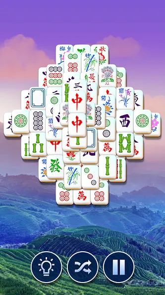 Взломанная Mahjong Club - Solitaire Game [MOD: безлимитные подсказки и монеты] на Андроид — скриншот 1