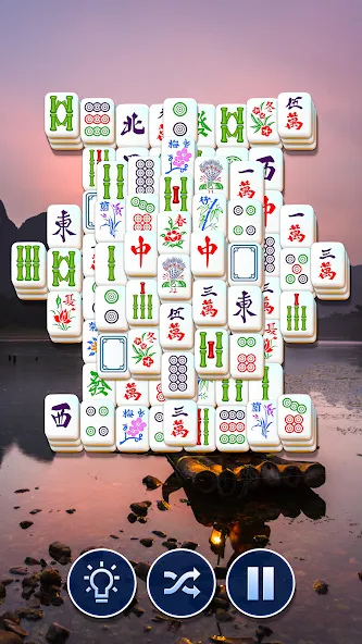 Взломанная Mahjong Club - Solitaire Game [MOD: безлимитные подсказки и монеты] на Андроид — скриншот 2
