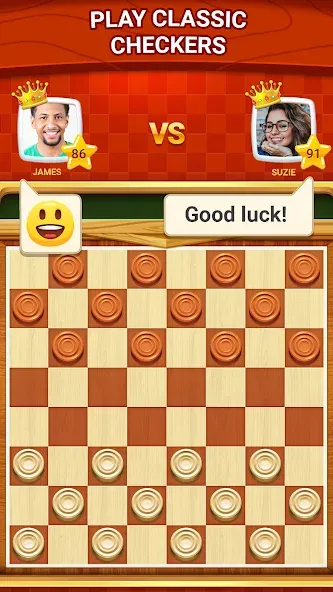 Checkers - Online & Offline [MOD: игра без рекламы и онлайн] — Скачать бесплатно (APK) — скриншот 1