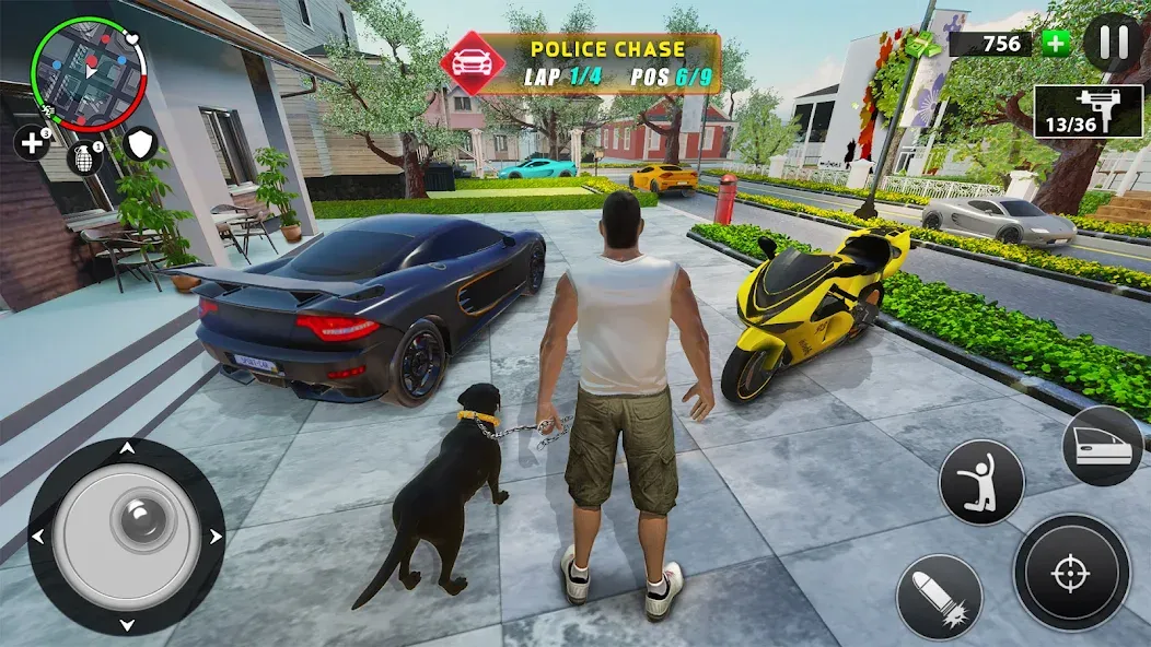Real Grand Gangster Crime City [MOD: безлимитные деньги и оружие] (Бесплатно / APK) — скриншот 2
