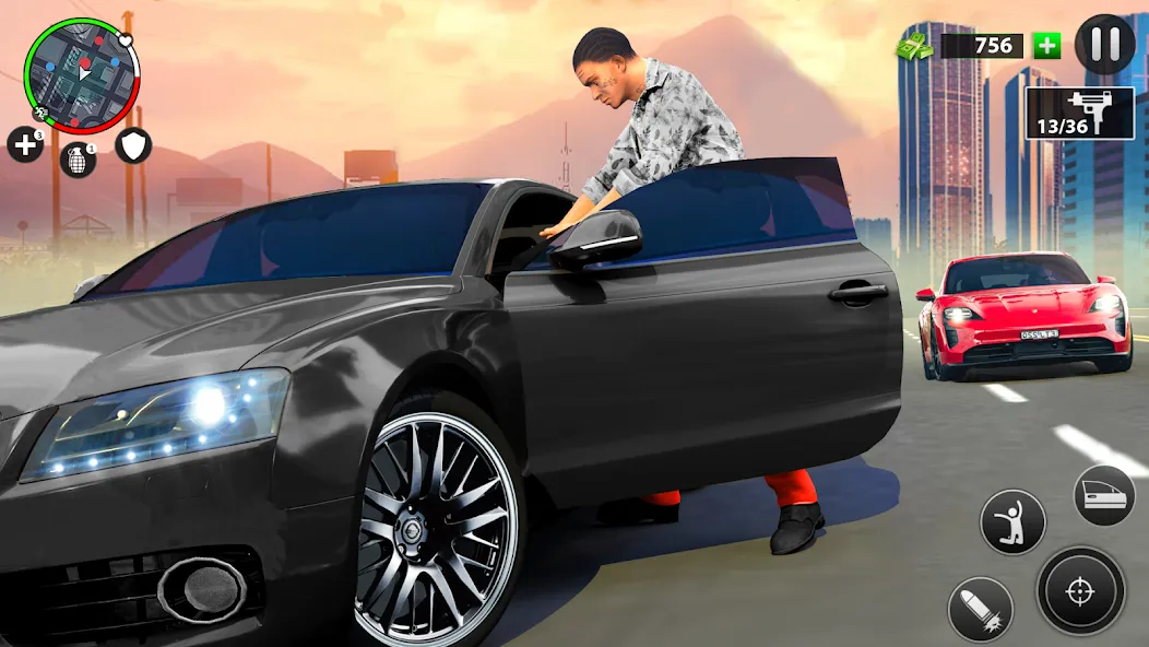 Real Grand Gangster Crime City [MOD: безлимитные деньги и оружие] (Бесплатно / APK) — скриншот 3