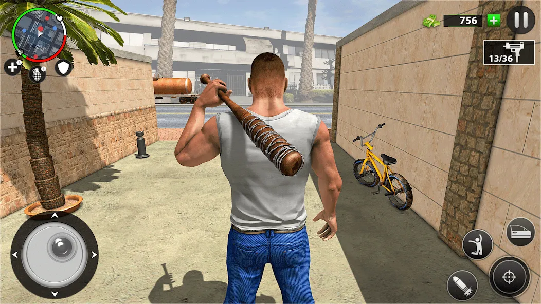 Real Grand Gangster Crime City [MOD: безлимитные деньги и оружие] (Бесплатно / APK) — скриншот 4