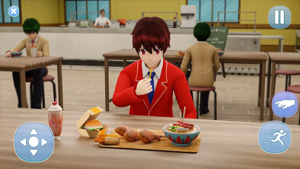 Anime Boy High School Life 3d [MOD: много денег и все уровни открыты] (Бесплатно / APK) — скриншот 2