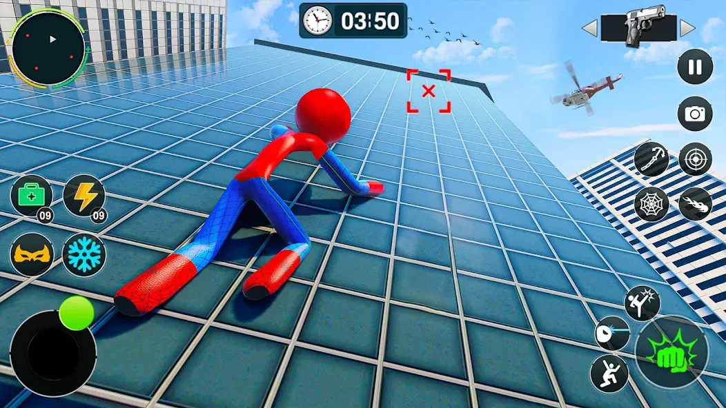 Flying Stickman Rope Hero Game [MOD: безлимитные деньги и полёт] последняя версия — скриншот 3
