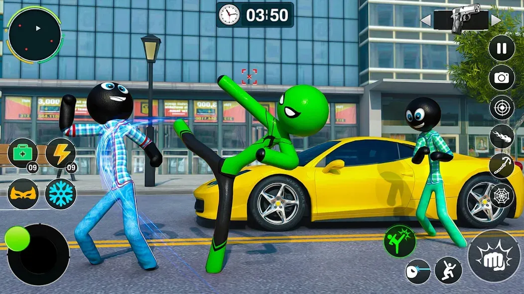 Flying Stickman Rope Hero Game [MOD: безлимитные деньги и полёт] последняя версия — скриншот 5