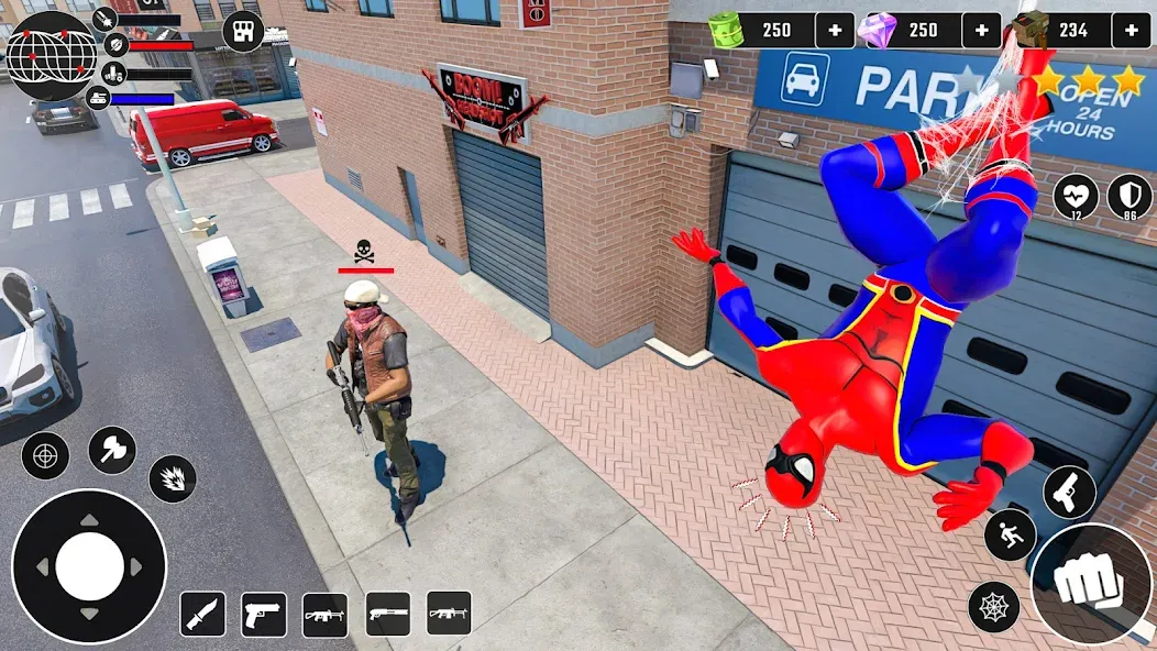 Скачать Miami Superhero: Spider Games [MOD: безлимитные деньги и суперспособности] на телефон — скриншот 3