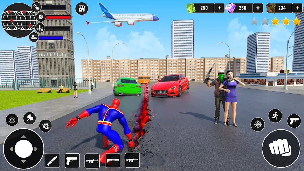 Скачать Miami Superhero: Spider Games [MOD: безлимитные деньги и суперспособности] на телефон — скриншот 4