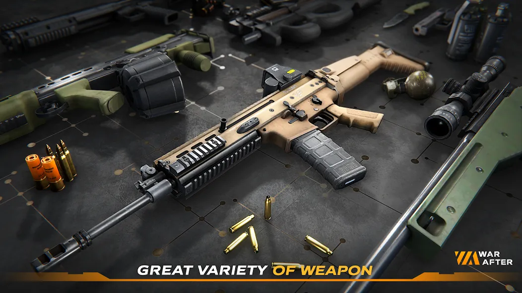 War After: PvP Shooter [MOD: безлимитные ресурсы и оружие] (Бесплатно / APK) — скриншот 3